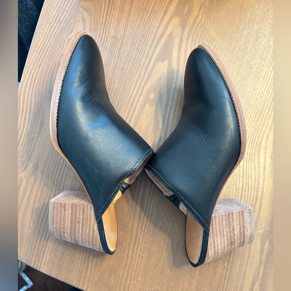 Madewell Women's Black Leather Mules - Picture 3 of 4